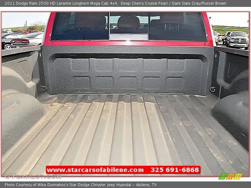 Deep Cherry Crystal Pearl / Dark Slate Gray/Russet Brown 2011 Dodge Ram 2500 HD Laramie Longhorn Mega Cab 4x4