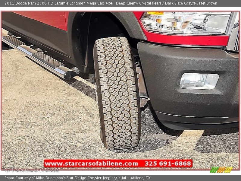 Deep Cherry Crystal Pearl / Dark Slate Gray/Russet Brown 2011 Dodge Ram 2500 HD Laramie Longhorn Mega Cab 4x4