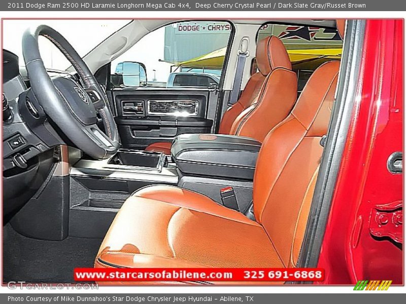 Deep Cherry Crystal Pearl / Dark Slate Gray/Russet Brown 2011 Dodge Ram 2500 HD Laramie Longhorn Mega Cab 4x4