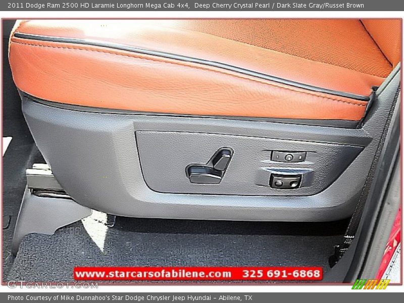 Deep Cherry Crystal Pearl / Dark Slate Gray/Russet Brown 2011 Dodge Ram 2500 HD Laramie Longhorn Mega Cab 4x4