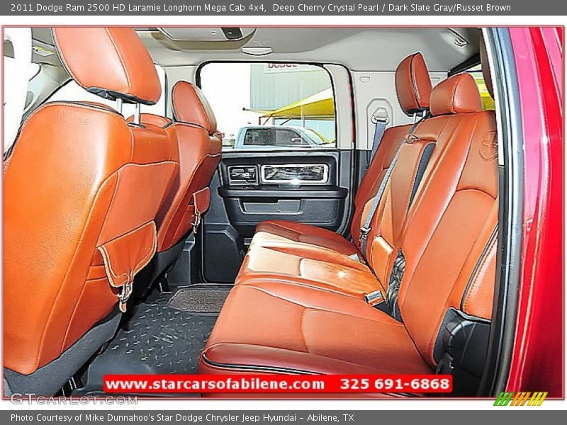 Deep Cherry Crystal Pearl / Dark Slate Gray/Russet Brown 2011 Dodge Ram 2500 HD Laramie Longhorn Mega Cab 4x4