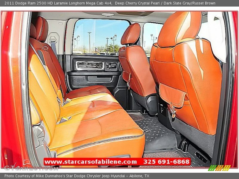 Deep Cherry Crystal Pearl / Dark Slate Gray/Russet Brown 2011 Dodge Ram 2500 HD Laramie Longhorn Mega Cab 4x4