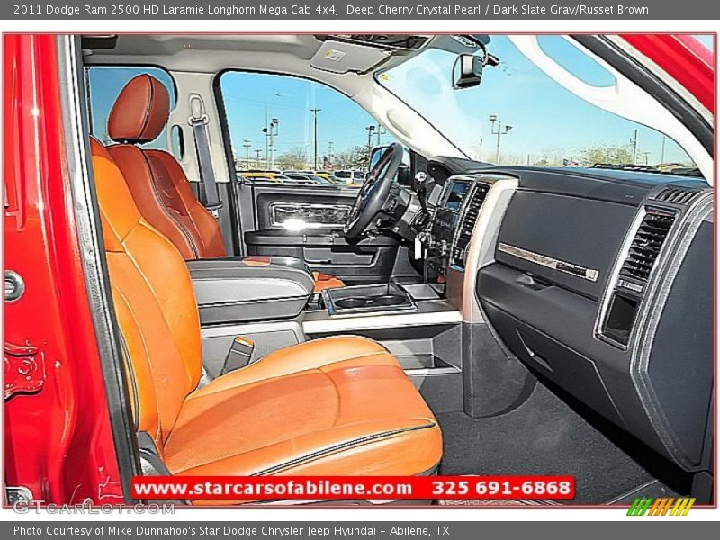 Deep Cherry Crystal Pearl / Dark Slate Gray/Russet Brown 2011 Dodge Ram 2500 HD Laramie Longhorn Mega Cab 4x4
