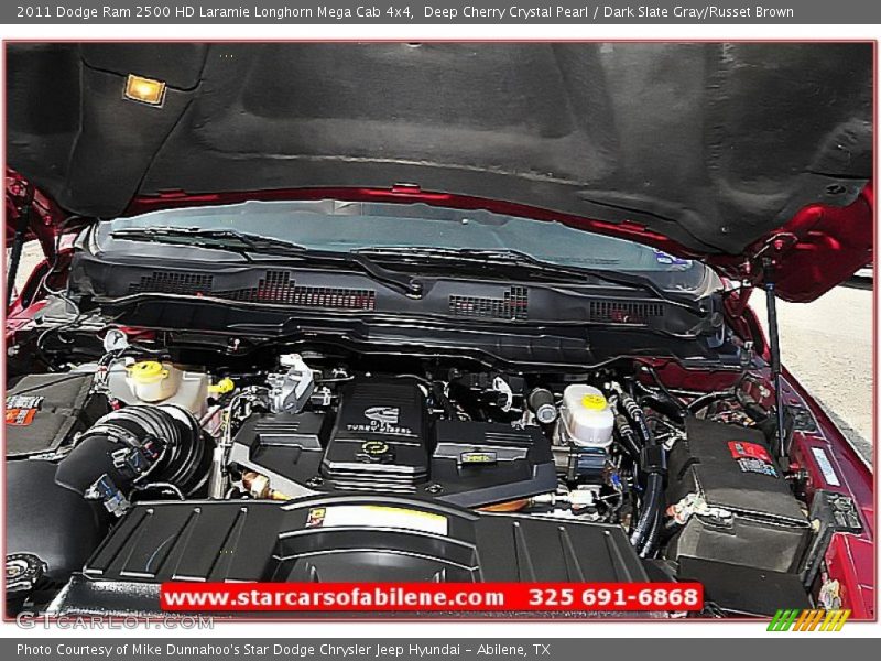Deep Cherry Crystal Pearl / Dark Slate Gray/Russet Brown 2011 Dodge Ram 2500 HD Laramie Longhorn Mega Cab 4x4