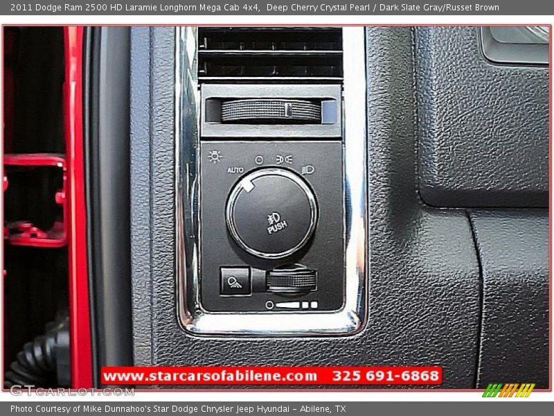 Deep Cherry Crystal Pearl / Dark Slate Gray/Russet Brown 2011 Dodge Ram 2500 HD Laramie Longhorn Mega Cab 4x4