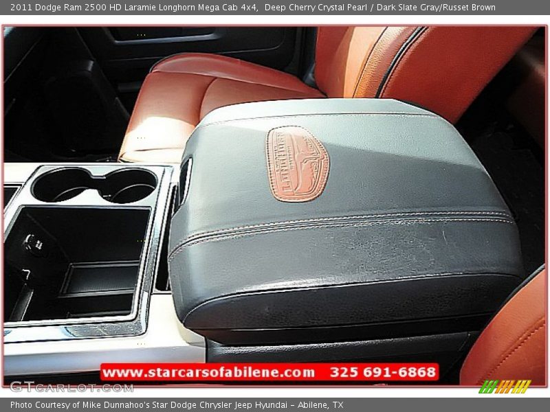 Deep Cherry Crystal Pearl / Dark Slate Gray/Russet Brown 2011 Dodge Ram 2500 HD Laramie Longhorn Mega Cab 4x4