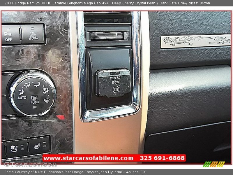 Deep Cherry Crystal Pearl / Dark Slate Gray/Russet Brown 2011 Dodge Ram 2500 HD Laramie Longhorn Mega Cab 4x4