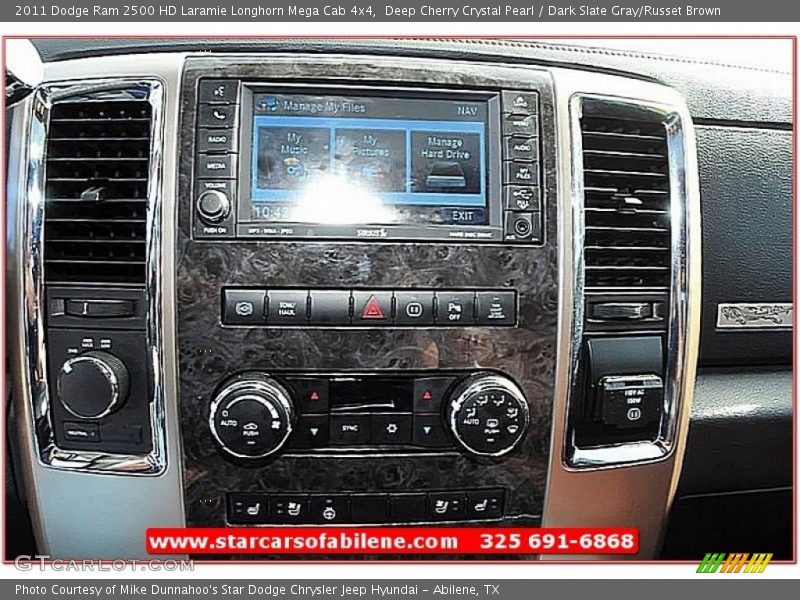 Deep Cherry Crystal Pearl / Dark Slate Gray/Russet Brown 2011 Dodge Ram 2500 HD Laramie Longhorn Mega Cab 4x4