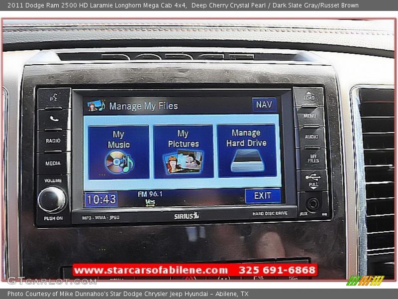 Deep Cherry Crystal Pearl / Dark Slate Gray/Russet Brown 2011 Dodge Ram 2500 HD Laramie Longhorn Mega Cab 4x4