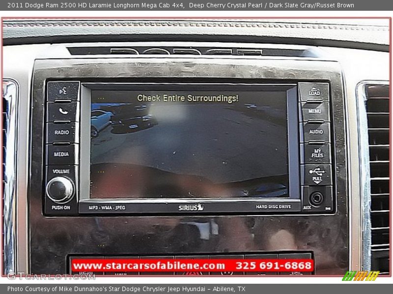 Deep Cherry Crystal Pearl / Dark Slate Gray/Russet Brown 2011 Dodge Ram 2500 HD Laramie Longhorn Mega Cab 4x4