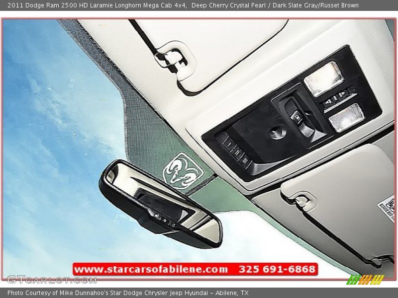 Deep Cherry Crystal Pearl / Dark Slate Gray/Russet Brown 2011 Dodge Ram 2500 HD Laramie Longhorn Mega Cab 4x4