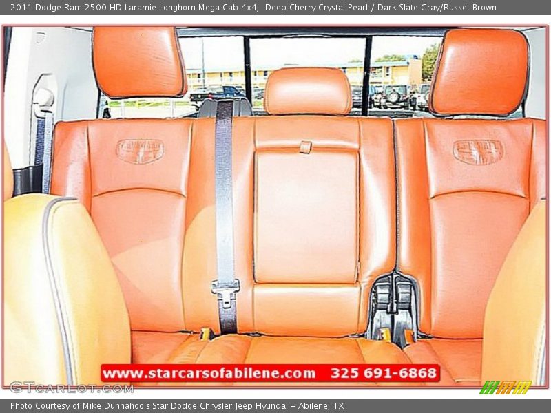 Deep Cherry Crystal Pearl / Dark Slate Gray/Russet Brown 2011 Dodge Ram 2500 HD Laramie Longhorn Mega Cab 4x4