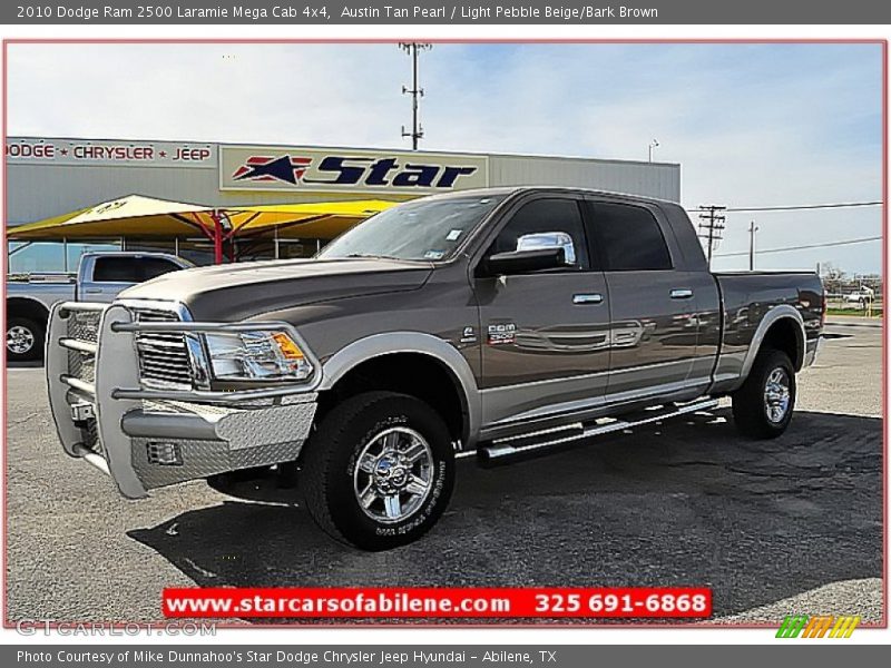 Austin Tan Pearl / Light Pebble Beige/Bark Brown 2010 Dodge Ram 2500 Laramie Mega Cab 4x4