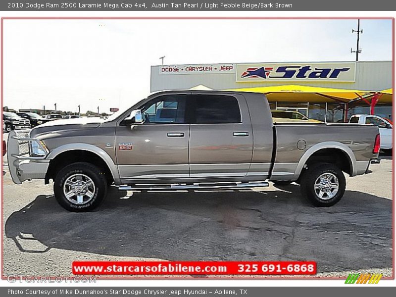 Austin Tan Pearl / Light Pebble Beige/Bark Brown 2010 Dodge Ram 2500 Laramie Mega Cab 4x4