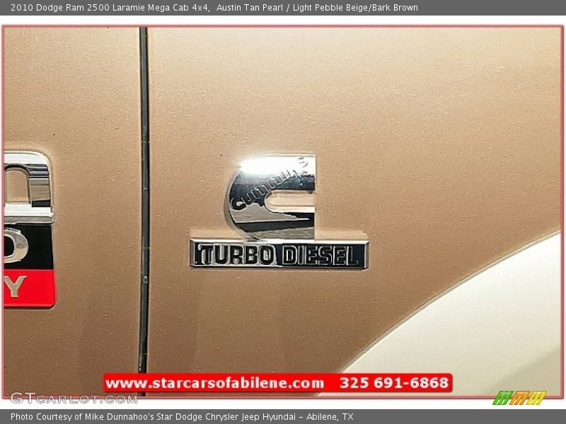 Austin Tan Pearl / Light Pebble Beige/Bark Brown 2010 Dodge Ram 2500 Laramie Mega Cab 4x4