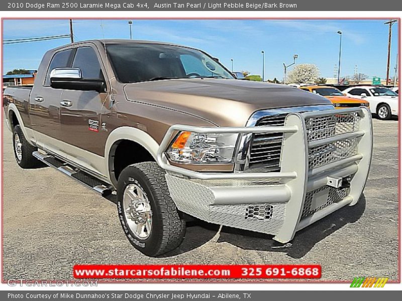 Austin Tan Pearl / Light Pebble Beige/Bark Brown 2010 Dodge Ram 2500 Laramie Mega Cab 4x4