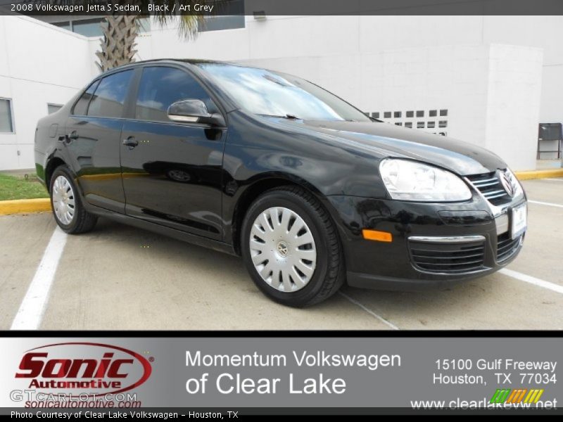 Black / Art Grey 2008 Volkswagen Jetta S Sedan