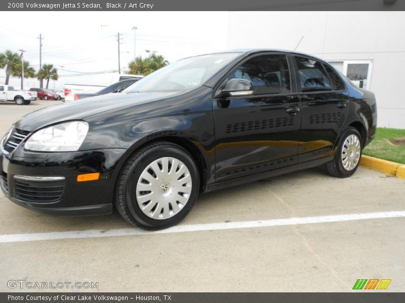 Black / Art Grey 2008 Volkswagen Jetta S Sedan