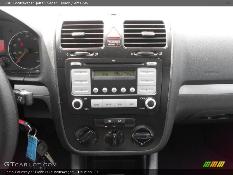 Black / Art Grey 2008 Volkswagen Jetta S Sedan