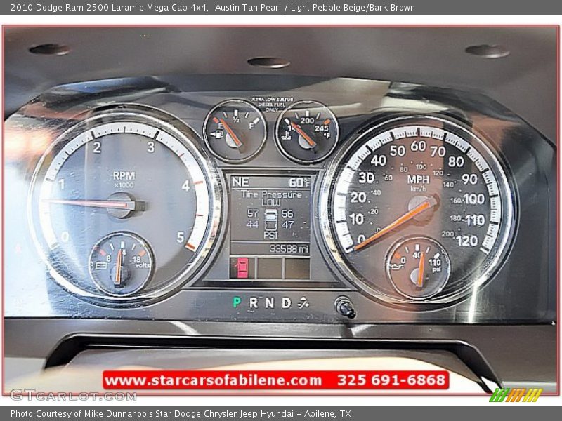 Austin Tan Pearl / Light Pebble Beige/Bark Brown 2010 Dodge Ram 2500 Laramie Mega Cab 4x4
