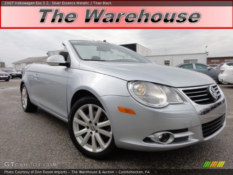 Silver Essence Metallic / Titan Black 2007 Volkswagen Eos 3.2
