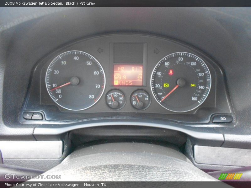 Black / Art Grey 2008 Volkswagen Jetta S Sedan