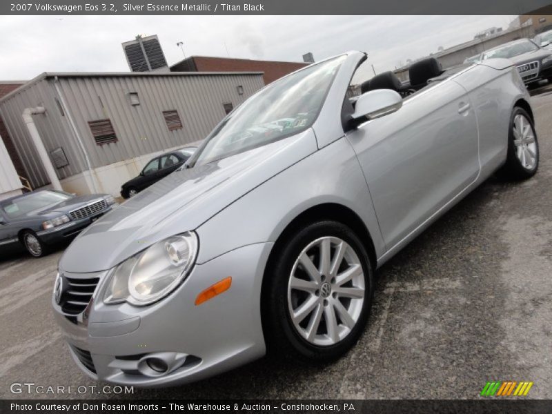 Silver Essence Metallic / Titan Black 2007 Volkswagen Eos 3.2