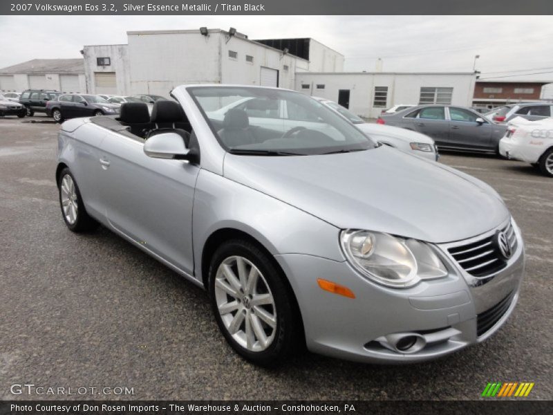 Silver Essence Metallic / Titan Black 2007 Volkswagen Eos 3.2