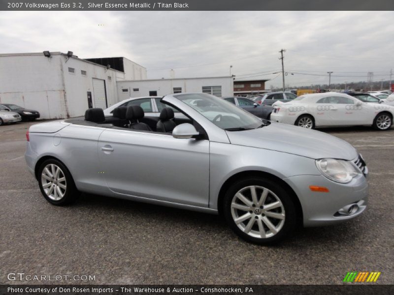 Silver Essence Metallic / Titan Black 2007 Volkswagen Eos 3.2