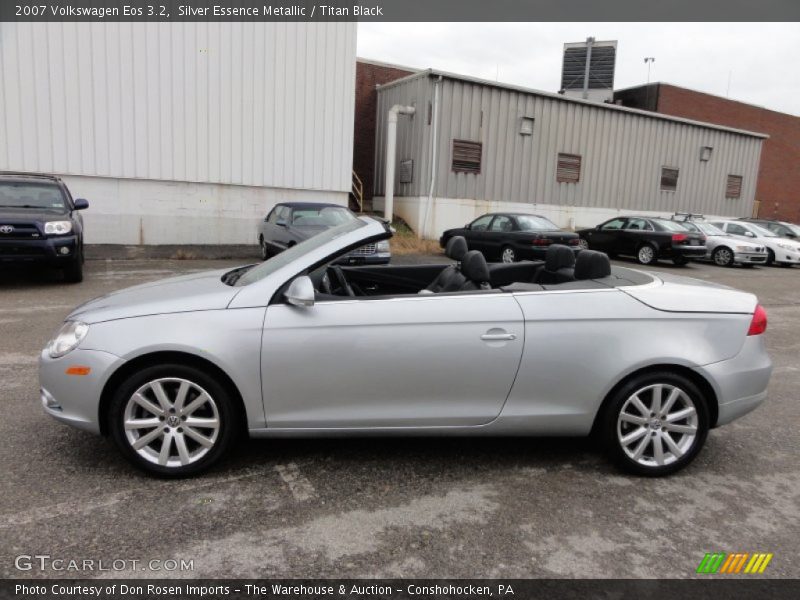 Silver Essence Metallic / Titan Black 2007 Volkswagen Eos 3.2