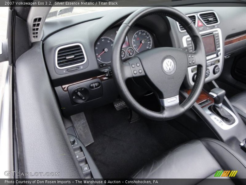 Silver Essence Metallic / Titan Black 2007 Volkswagen Eos 3.2