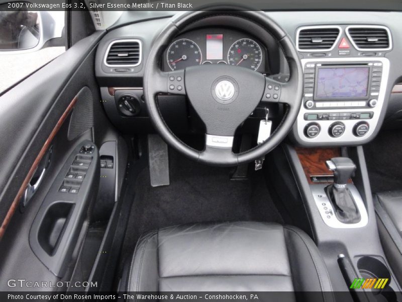 Silver Essence Metallic / Titan Black 2007 Volkswagen Eos 3.2