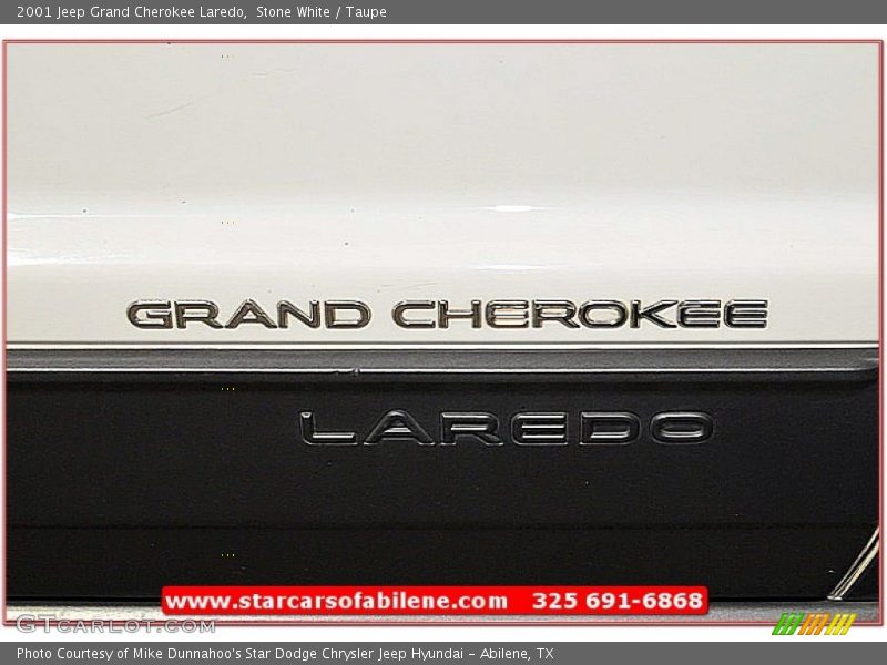 Stone White / Taupe 2001 Jeep Grand Cherokee Laredo