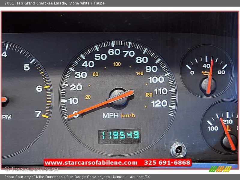 Stone White / Taupe 2001 Jeep Grand Cherokee Laredo