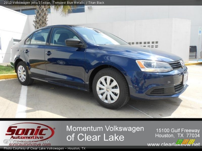 Tempest Blue Metallic / Titan Black 2012 Volkswagen Jetta S Sedan