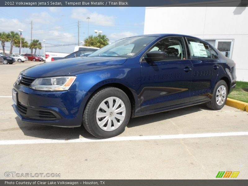 Tempest Blue Metallic / Titan Black 2012 Volkswagen Jetta S Sedan