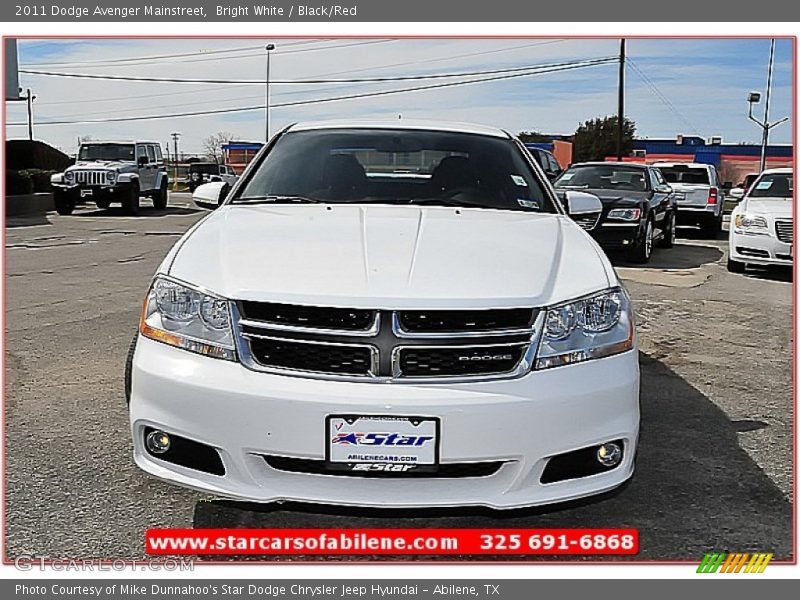 Bright White / Black/Red 2011 Dodge Avenger Mainstreet