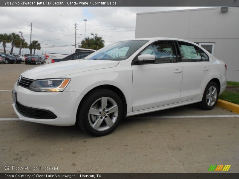 Candy White / Cornsilk Beige 2012 Volkswagen Jetta TDI Sedan