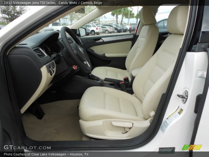 Candy White / Cornsilk Beige 2012 Volkswagen Jetta TDI Sedan