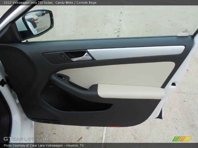 Candy White / Cornsilk Beige 2012 Volkswagen Jetta TDI Sedan