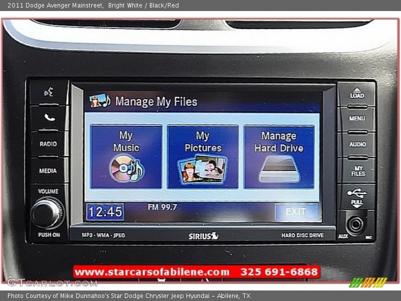 Bright White / Black/Red 2011 Dodge Avenger Mainstreet