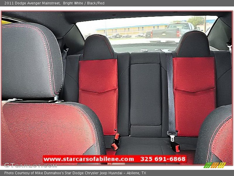 Bright White / Black/Red 2011 Dodge Avenger Mainstreet