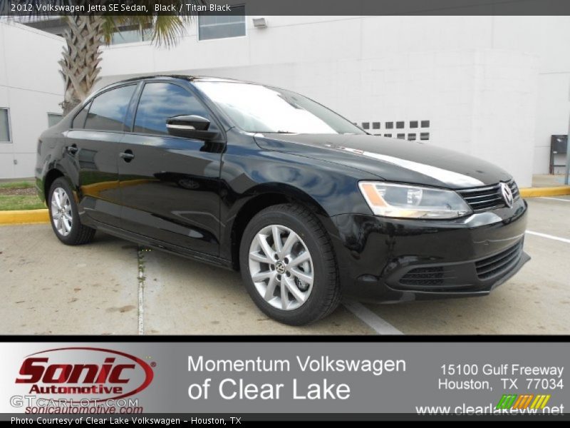 Black / Titan Black 2012 Volkswagen Jetta SE Sedan