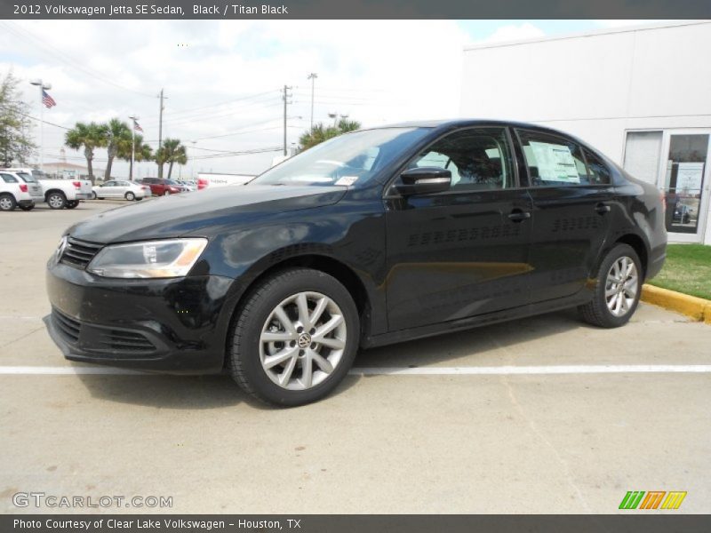 Black / Titan Black 2012 Volkswagen Jetta SE Sedan