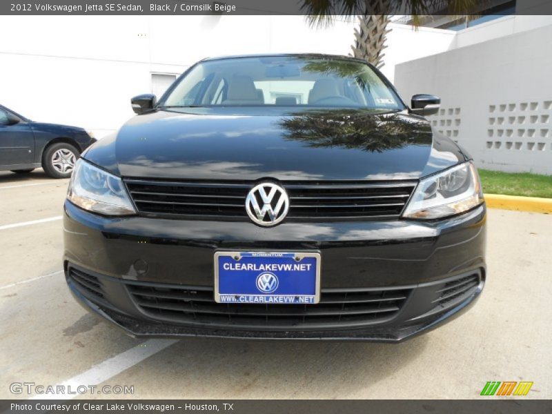 Black / Cornsilk Beige 2012 Volkswagen Jetta SE Sedan