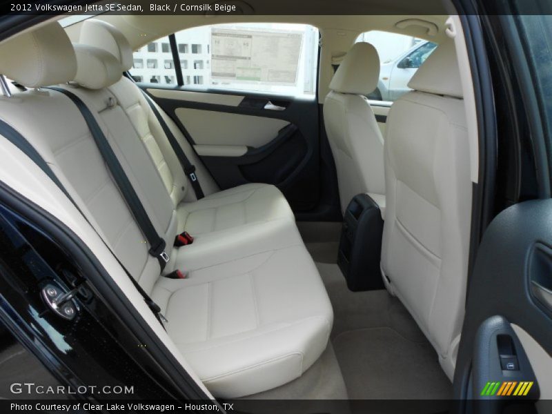 Black / Cornsilk Beige 2012 Volkswagen Jetta SE Sedan
