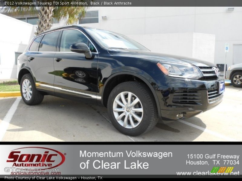 Black / Black Anthracite 2012 Volkswagen Touareg TDI Sport 4XMotion