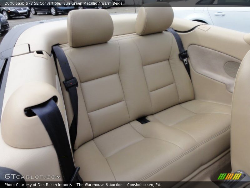 Sun Green Metallic / Warm Beige 2000 Saab 9-3 SE Convertible