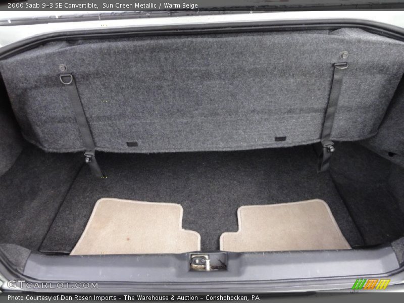 Sun Green Metallic / Warm Beige 2000 Saab 9-3 SE Convertible
