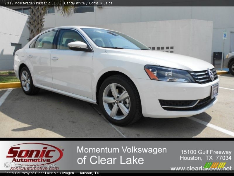Candy White / Cornsilk Beige 2012 Volkswagen Passat 2.5L SE
